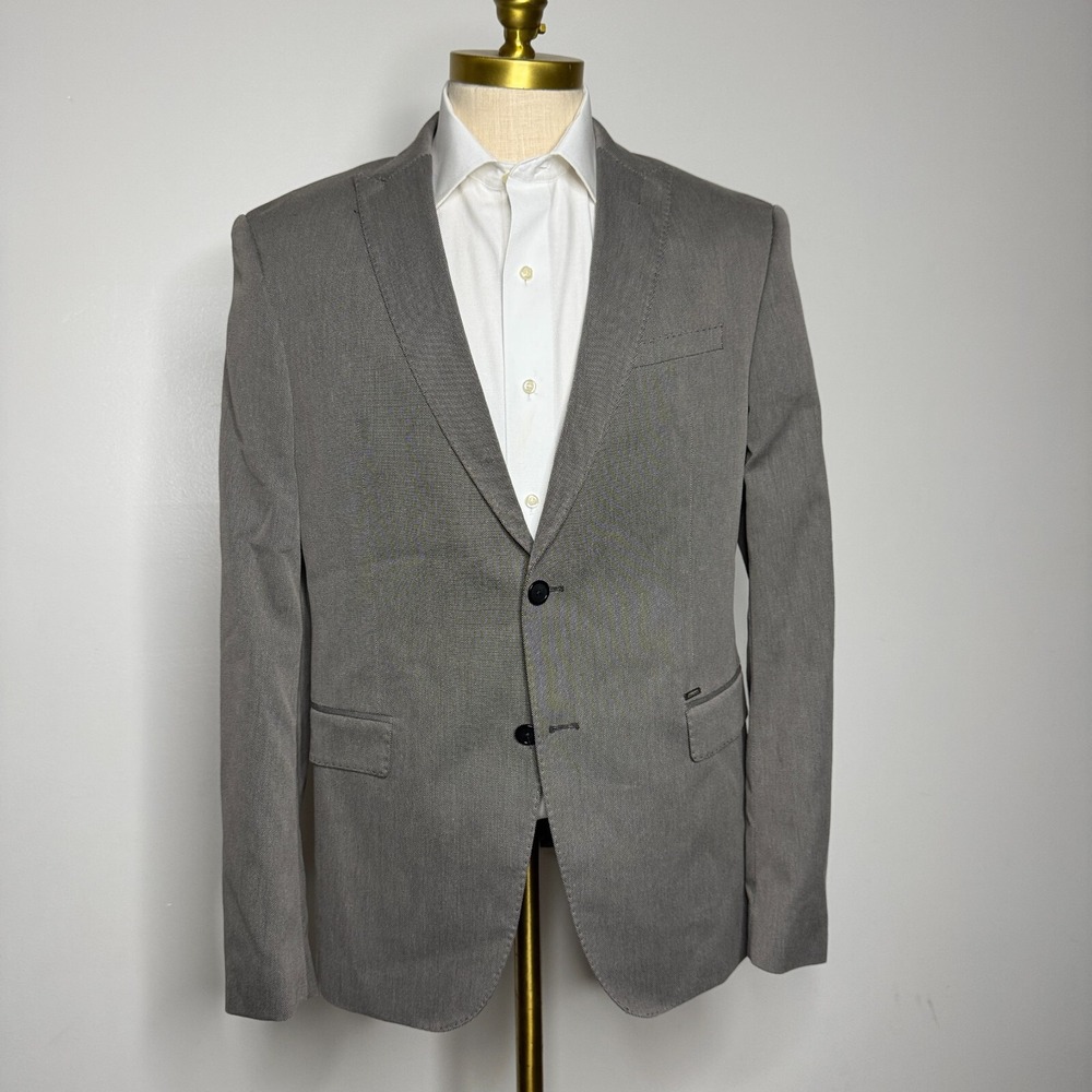 Zara Man Men's 44R Blazer Solid Brown Sport Coat Jacket